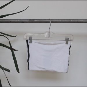 Brandy Melville white tube top with black stripes
